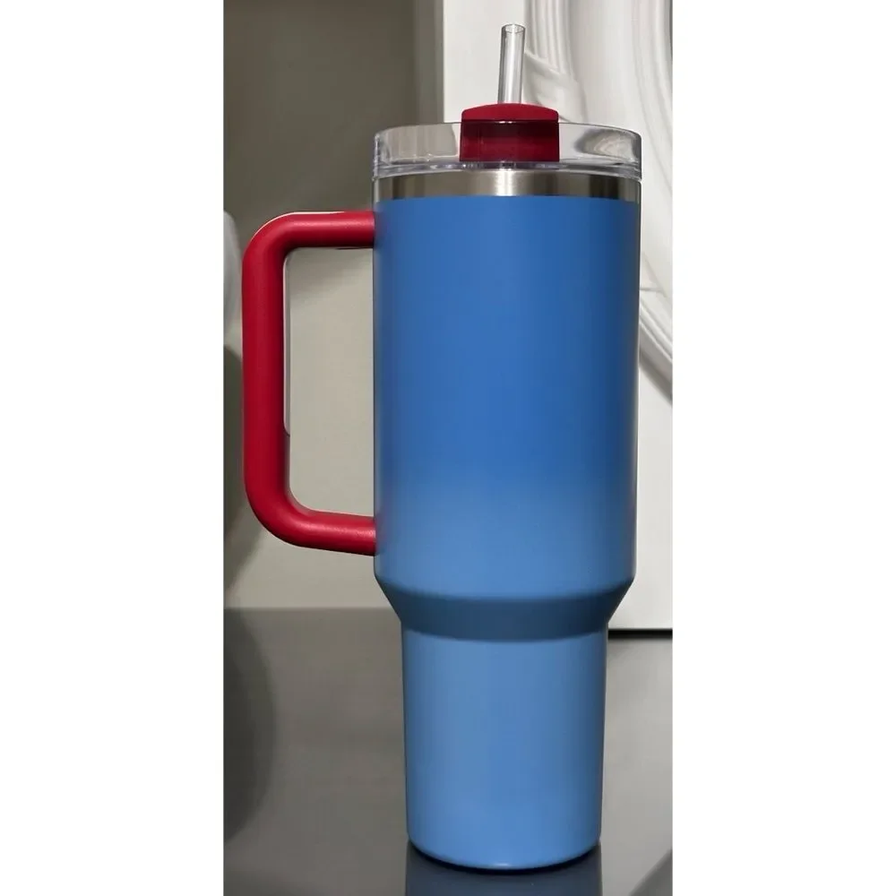 Stanley x Starbucks Taiwan‎ Exclusive 2024 Christmas 40oz Blue/Red Tumbler